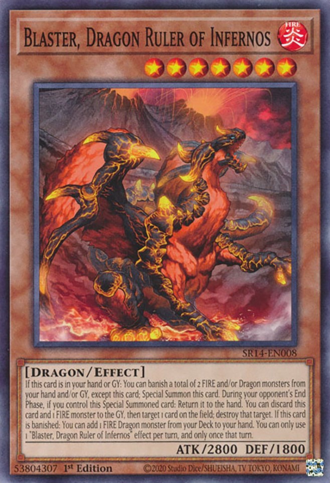 Blaster, Dragon Ruler of Infernos [SR14-EN008] Common | Mega City Incorporated