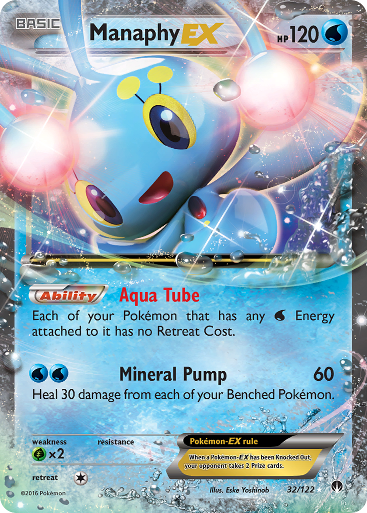 Manaphy EX (32/122) [XY: BREAKpoint] | Mega City Incorporated