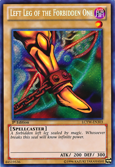 Left Leg of the Forbidden One [LCYW-EN303] Secret Rare | Mega City Incorporated