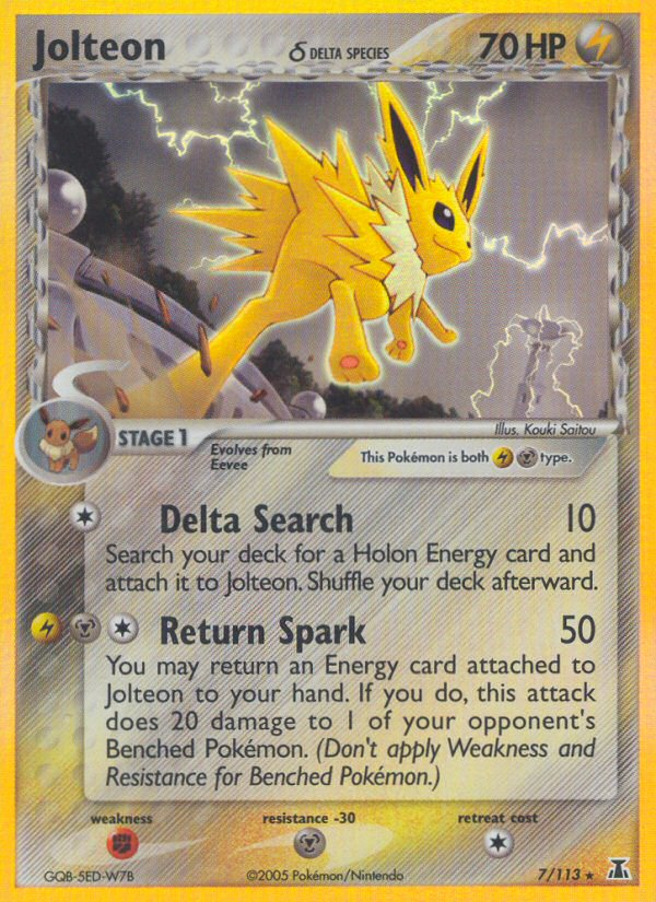 Jolteon (7/113) (Delta Species) [EX: Delta Species] | Mega City Incorporated