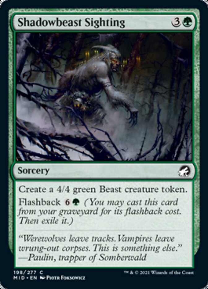 Shadowbeast Sighting [Innistrad: Midnight Hunt] | Mega City Incorporated