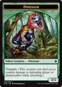 Dinosaur // Treasure (009) Double-sided Token [Ixalan Tokens] | Mega City Incorporated