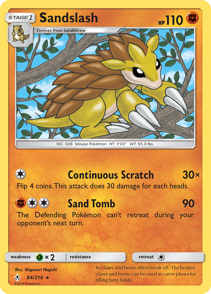 Sandslash (84/214) [Sun & Moon: Unbroken Bonds] | Mega City Incorporated