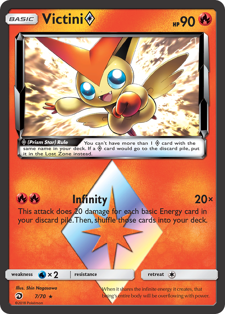 Victini (7/70) (Prism Star) [Sun & Moon: Dragon Majesty] | Mega City Incorporated