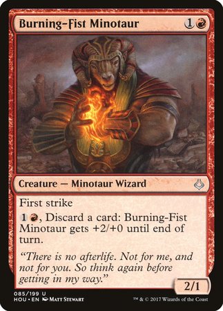 Burning-Fist Minotaur [Hour of Devastation] | Mega City Incorporated