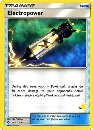 Electropower (172/214) (Pikachu Stamp #34) [Battle Academy 2020] | Mega City Incorporated