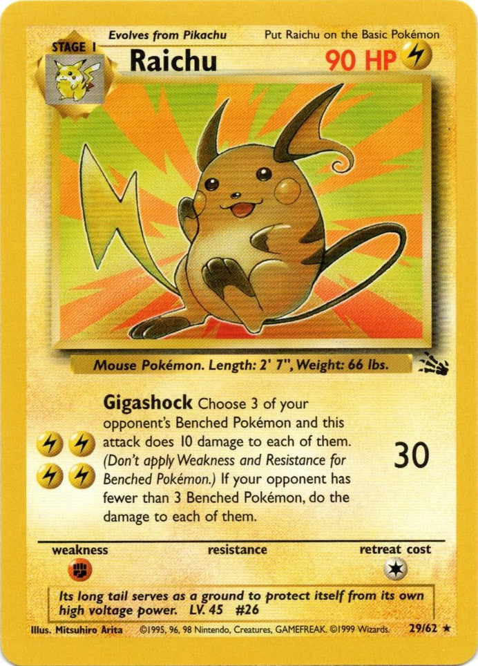 Raichu (29/62) [Fossil Unlimited] | Mega City Incorporated