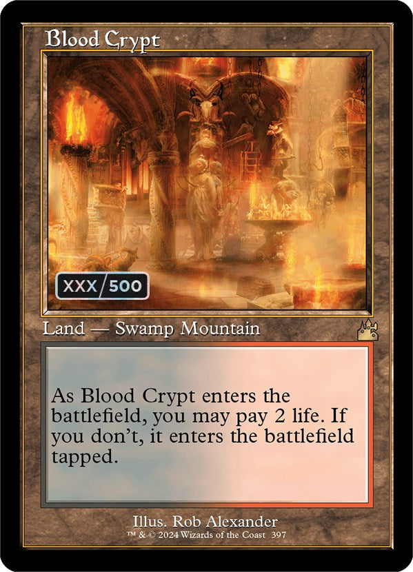 Blood Crypt (Retro) (Serialized) [Ravnica Remastered] | Mega City Incorporated