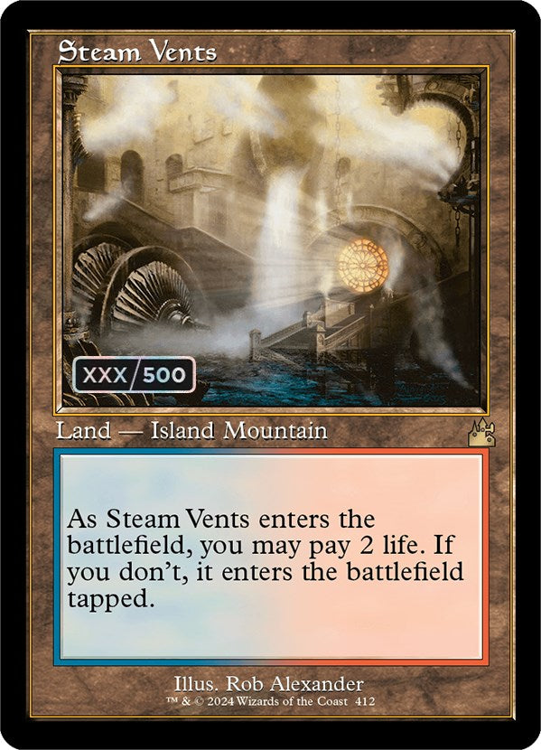 Steam Vents (Retro) (Serialized) [Ravnica Remastered] | Mega City Incorporated