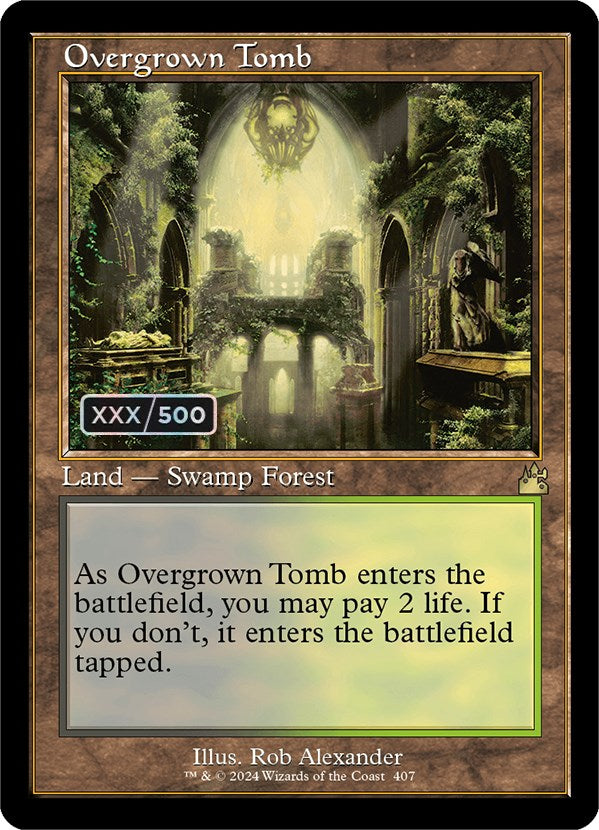 Overgrown Tomb (Retro) (Serialized) [Ravnica Remastered] | Mega City Incorporated