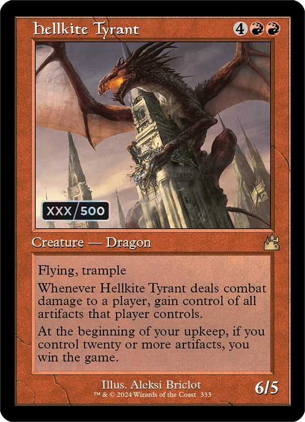 Hellkite Tyrant (Retro) (Serialized) [Ravnica Remastered] | Mega City Incorporated