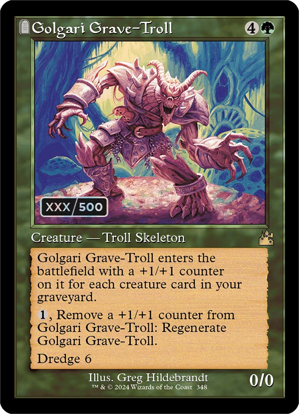 Golgari Grave-Troll (Retro) (Serialized) [Ravnica Remastered] | Mega City Incorporated