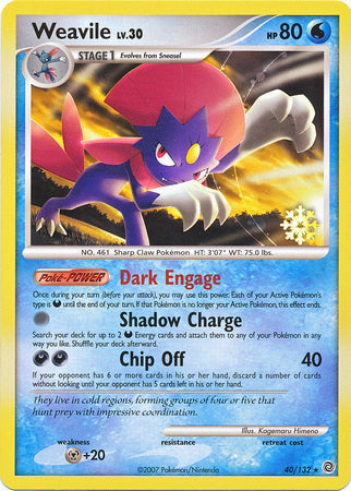 Weavile (40/132) [Countdown Calendar Promos] | Mega City Incorporated