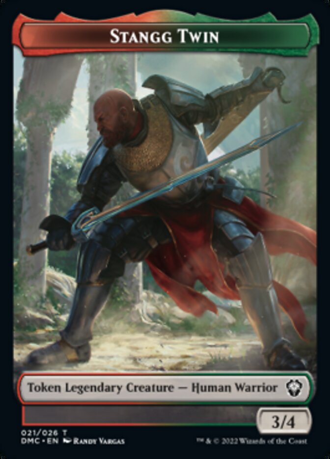 Soldier // Stangg Twin Double-sided Token [Dominaria United Tokens] | Mega City Incorporated