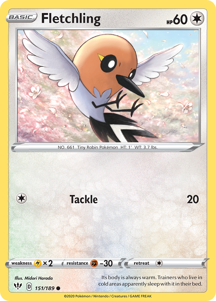 Fletchling (151/189) [Sword & Shield: Darkness Ablaze] | Mega City Incorporated