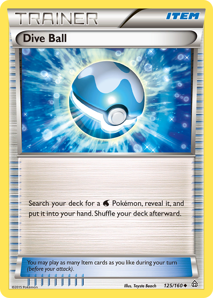 Dive Ball (125/160) [XY: Primal Clash] | Mega City Incorporated