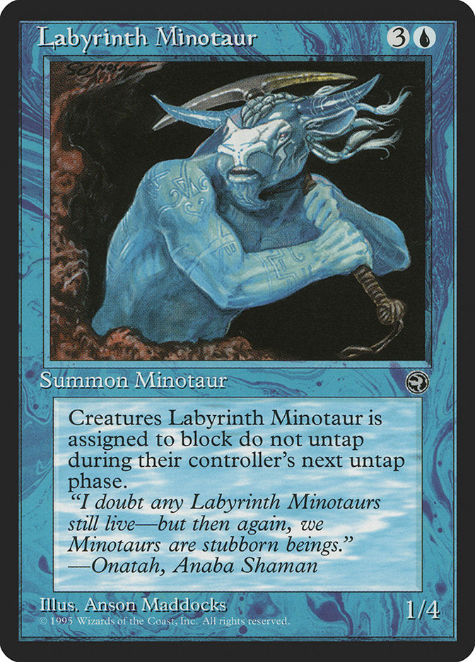 Labyrinth Minotaur (Onatah Flavor Text) [Homelands] | Mega City Incorporated