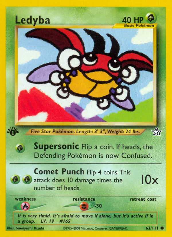 Ledyba (63/111) [Neo Genesis 1st Edition] | Mega City Incorporated