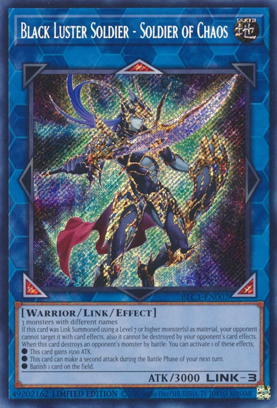 Black Luster Soldier - Soldier of Chaos [BLC1-EN002] Secret Rare | Mega City Incorporated