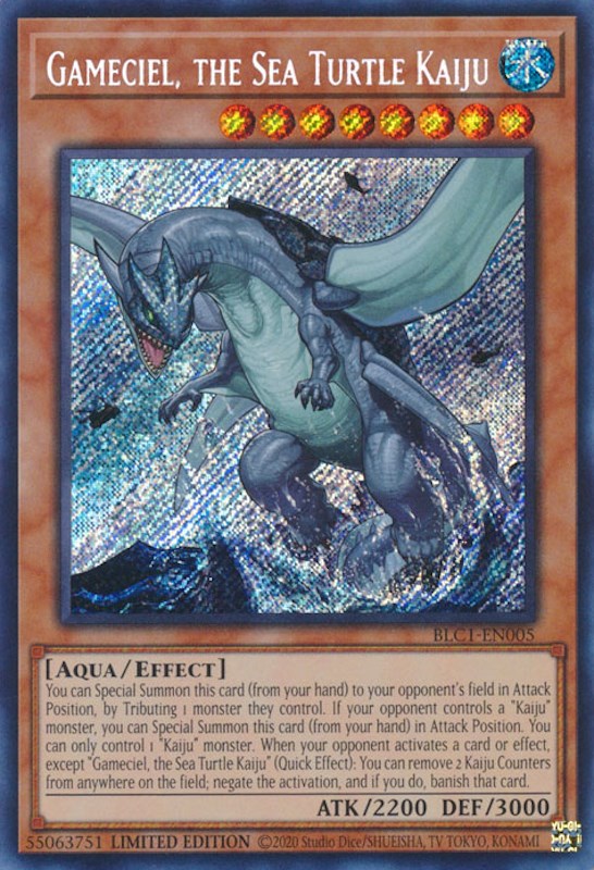 Gameciel, the Sea Turtle Kaiju [BLC1-EN005] Secret Rare | Mega City Incorporated