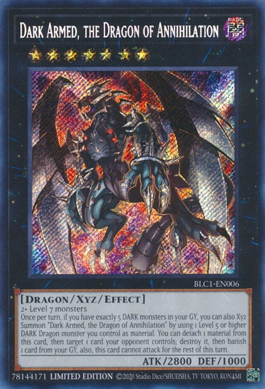 Dark Armed, the Dragon of Annihilation [BLC1-EN006] Secret Rare | Mega City Incorporated