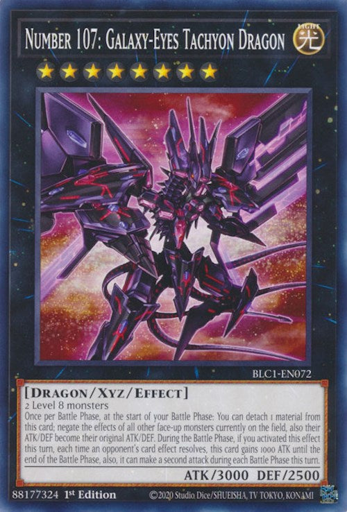 Number 107: Galaxy-Eyes Tachyon Dragon [BLC1-EN072] Common | Mega City Incorporated