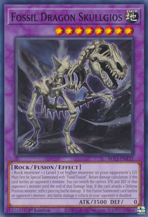 Fossil Dragon Skullgios [BLC1-EN132] Common | Mega City Incorporated