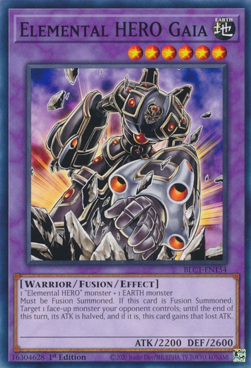 Elemental HERO Gaia [BLC1-EN154] Common | Mega City Incorporated
