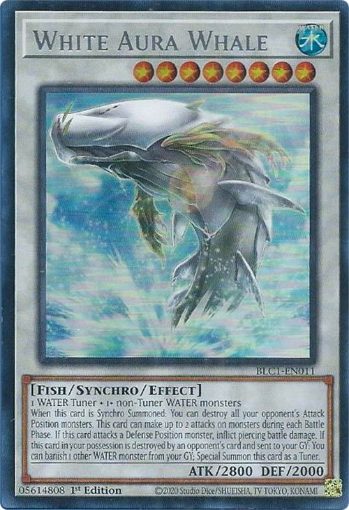 White Aura Whale (Silver) [BLC1-EN011] Ultra Rare | Mega City Incorporated