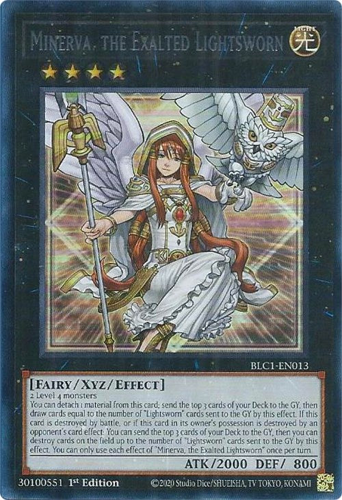 Minerva, the Exalted Lightsworn (Silver) [BLC1-EN013] Ultra Rare | Mega City Incorporated