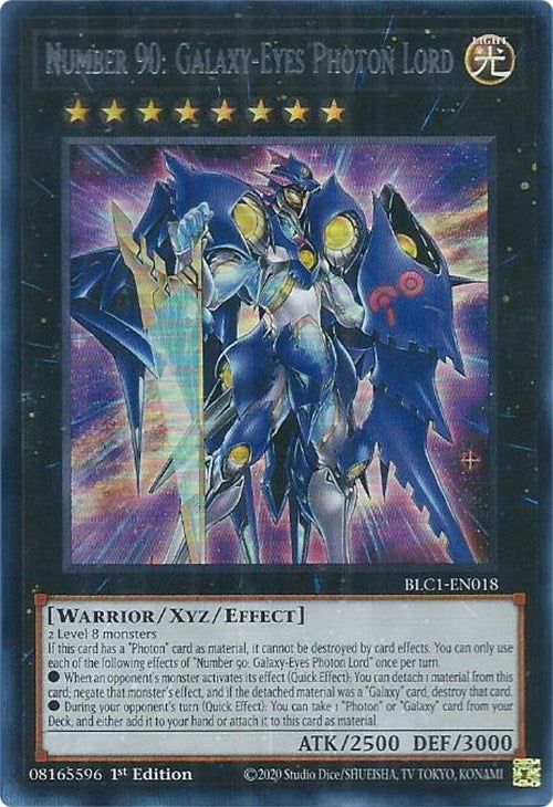 Number 90: Galaxy-Eyes Photon Lord (Silver) [BLC1-EN018] Ultra Rare | Mega City Incorporated