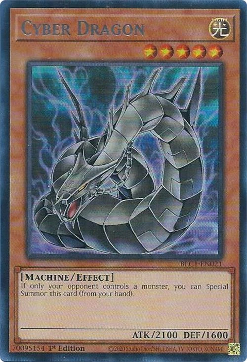 Cyber Dragon (Alternate Art) (Silver) [BLC1-EN021] Ultra Rare | Mega City Incorporated