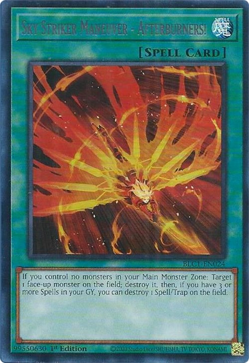 Sky Striker Maneuver - Afterburners! (Silver) [BLC1-EN024] Ultra Rare | Mega City Incorporated