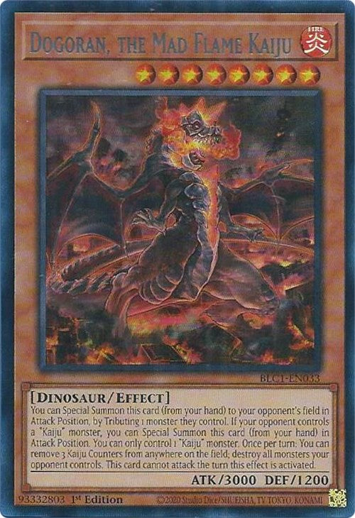 Dogoran, the Mad Flame Kaiju (Silver) [BLC1-EN033] Ultra Rare | Mega City Incorporated