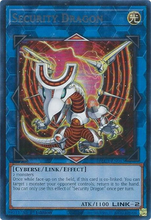 Security Dragon (Silver) [BLC1-EN043] Ultra Rare | Mega City Incorporated