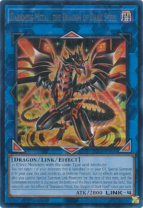 Darkness Metal, the Dragon of Dark Steel (Silver) [BLC1-EN044] Ultra Rare | Mega City Incorporated