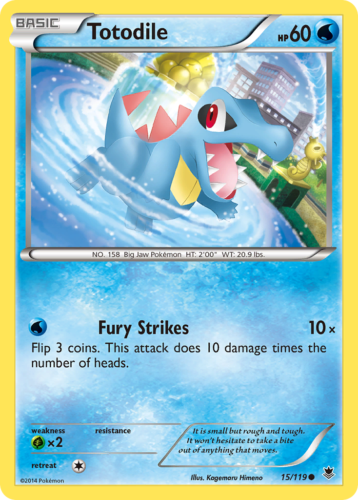 Totodile (15/119) [XY: Phantom Forces] | Mega City Incorporated