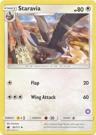 Staravia (82/111) (Deck Exclusive #4) [Sun & Moon: Trainer Kit - Alolan Sandslash] | Mega City Incorporated