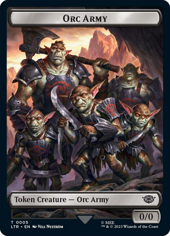 Orc Army Token (05) [The Lord of the Rings: Tales of Middle-Earth Tokens] | Mega City Incorporated