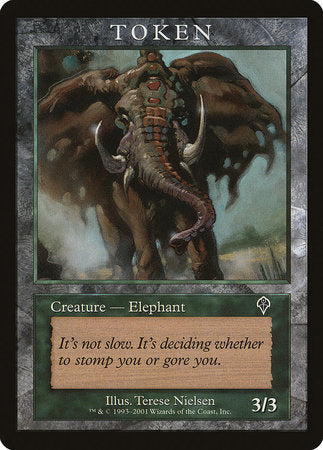 Elephant Token (Invasion) [Magic Player Rewards 2001] | Mega City Incorporated