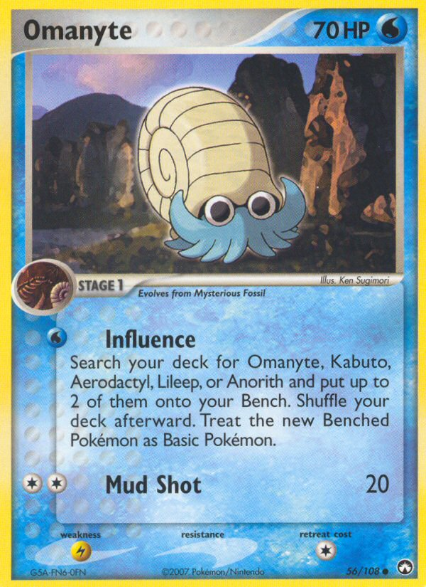 Omanyte (56/108) [EX: Power Keepers] | Mega City Incorporated