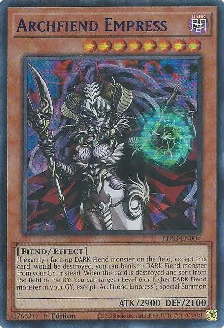 Archfiend Empress (Blue) [LDS3-EN007] Ultra Rare | Mega City Incorporated