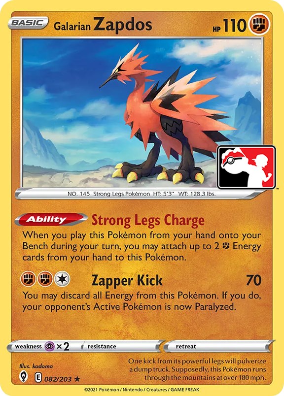 Galarian Zapdos (082/203) [Prize Pack Series One] | Mega City Incorporated