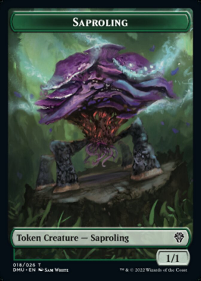 Saproling // Elemental Double-sided Token [Dominaria United Tokens] | Mega City Incorporated