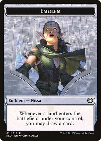 Emblem - Nissa, Vital Force [Kaladesh Tokens] | Mega City Incorporated