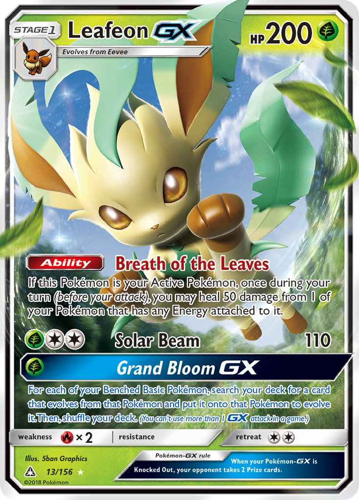 Leafeon GX (13/156) [Sun & Moon: Ultra Prism] | Mega City Incorporated