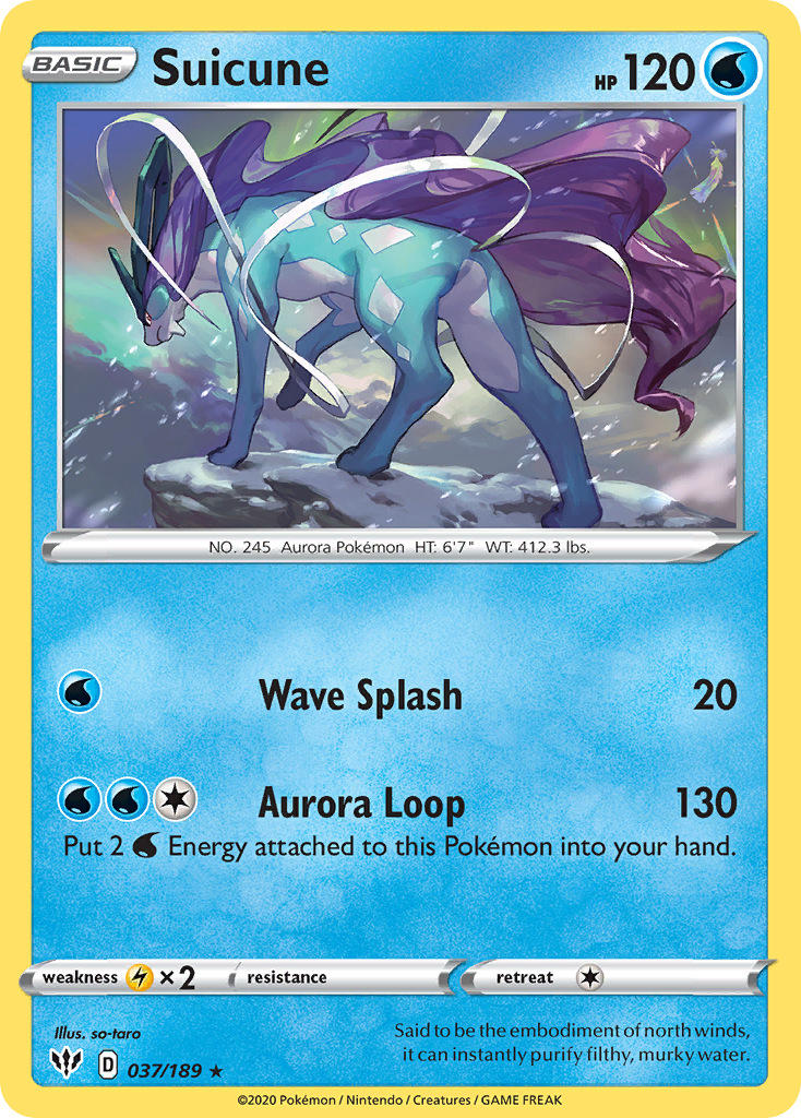 Suicune (037/189) [Sword & Shield: Darkness Ablaze] | Mega City Incorporated