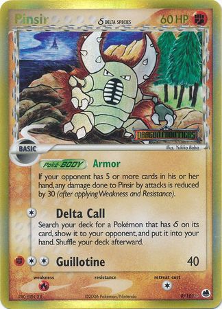 Pinsir (9/101) (Delta Species) (Stamped) [EX: Dragon Frontiers] | Mega City Incorporated