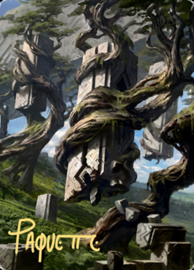 Forest 2 Art Card (Gold-Stamped Signature) [Zendikar Rising Art Series] | Mega City Incorporated