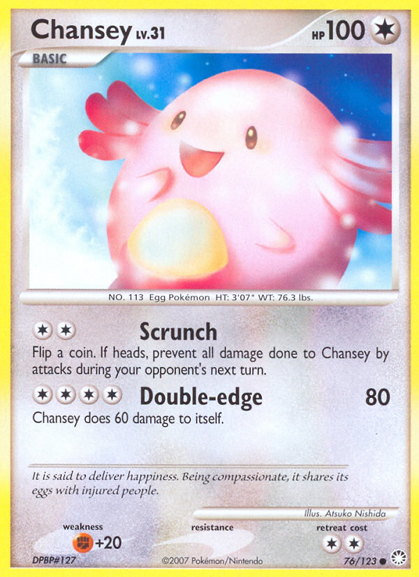 Chansey (76/123) [Diamond & Pearl: Mysterious Treasures] | Mega City Incorporated